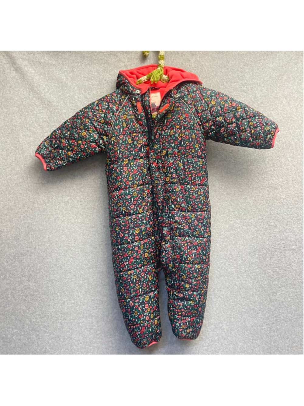 Hanna Andersson Floral Hooded Snowsuit | Size 80